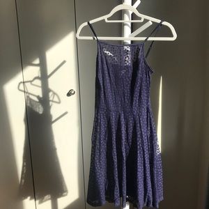 Blue polka dot dress